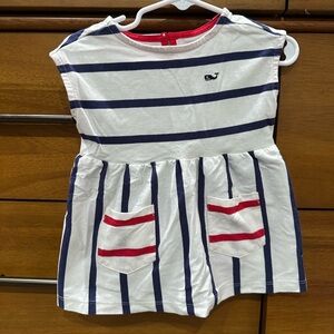 Vineyard Vines Target Blue and Red Striped Kids Dress